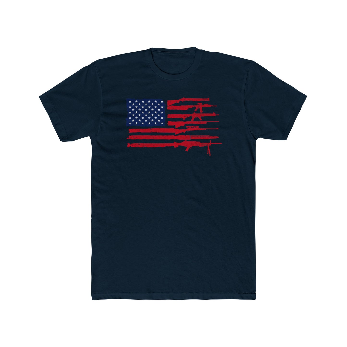 Flag of Guns, Red White & Blue Cotton Crew Tee