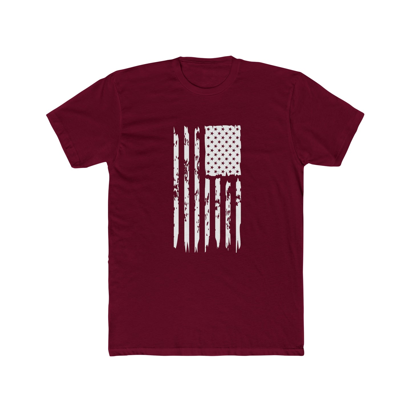 US Flag- Black/White Cotton Crew Tee