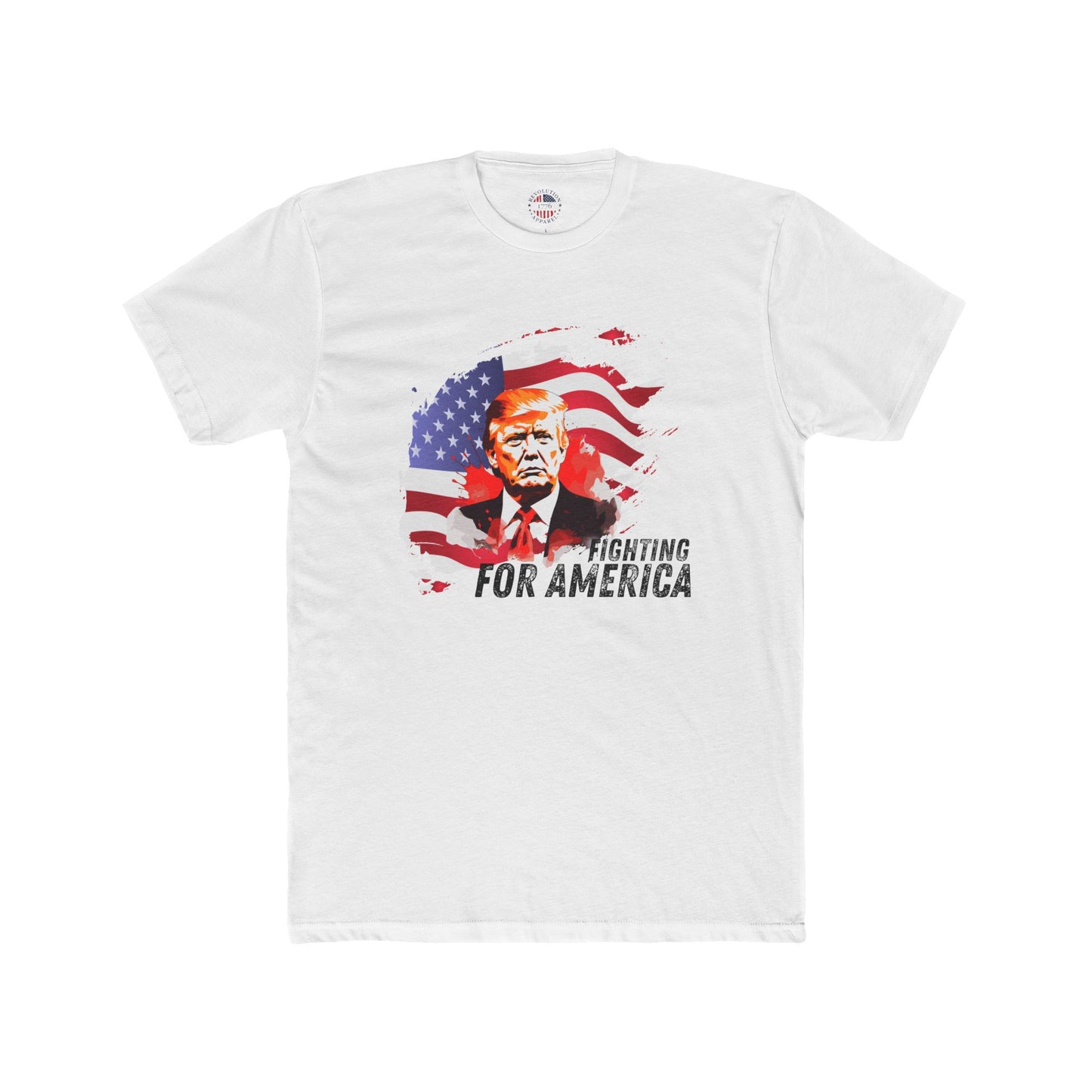 Trump - Fighting for America Cotton Crew Tee