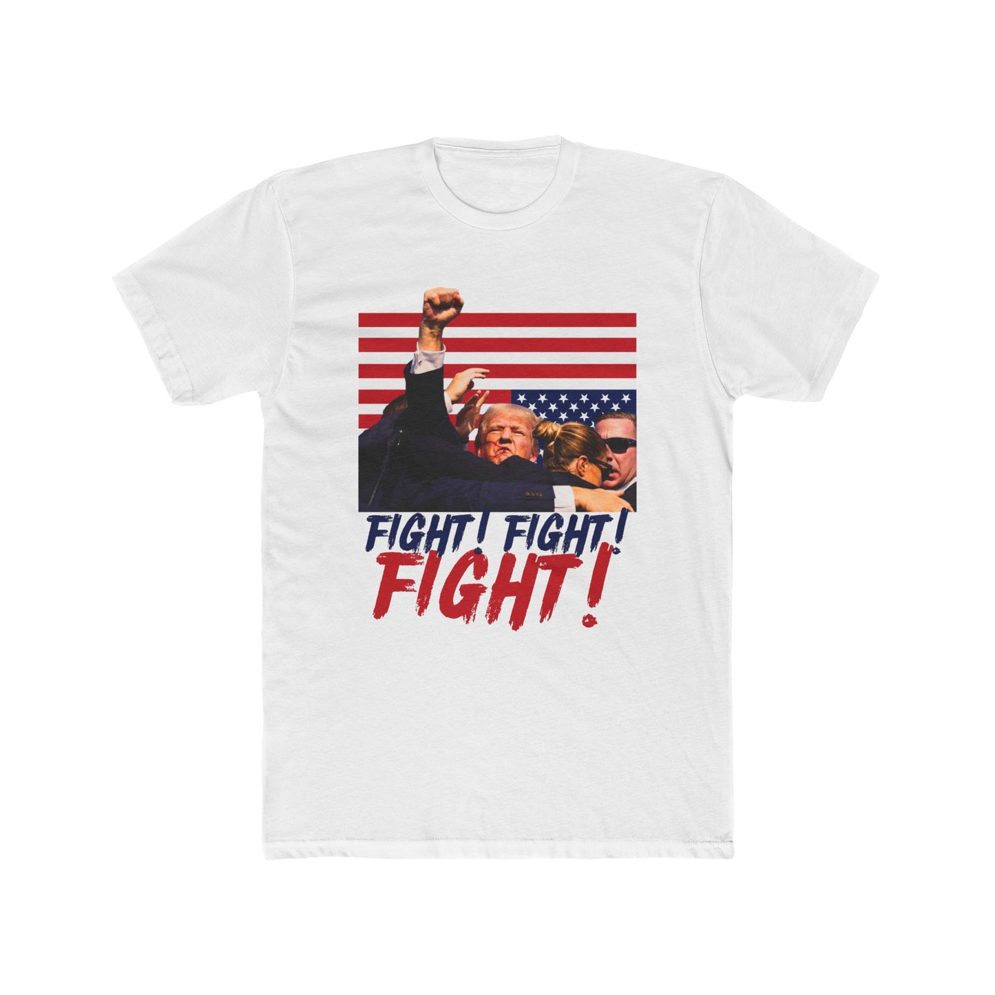 Trump Fight! Fight! Fight! Cotton Crew Tee - Clearance