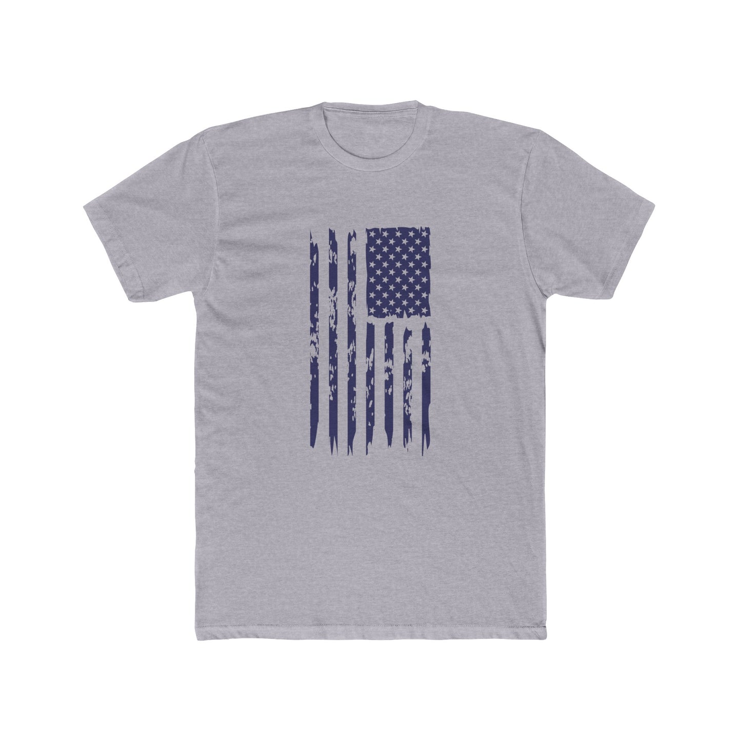 US Flag- Navy Blue Cotton Crew Tee