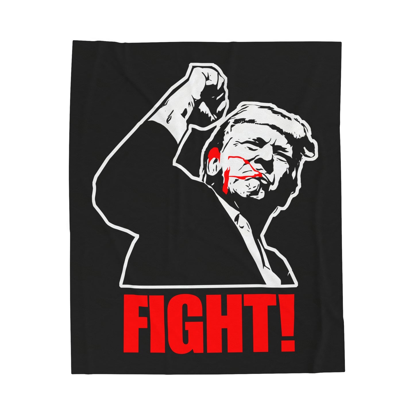 Trump FIGHT! Iconic Graphic Velveteen Plush Blanket