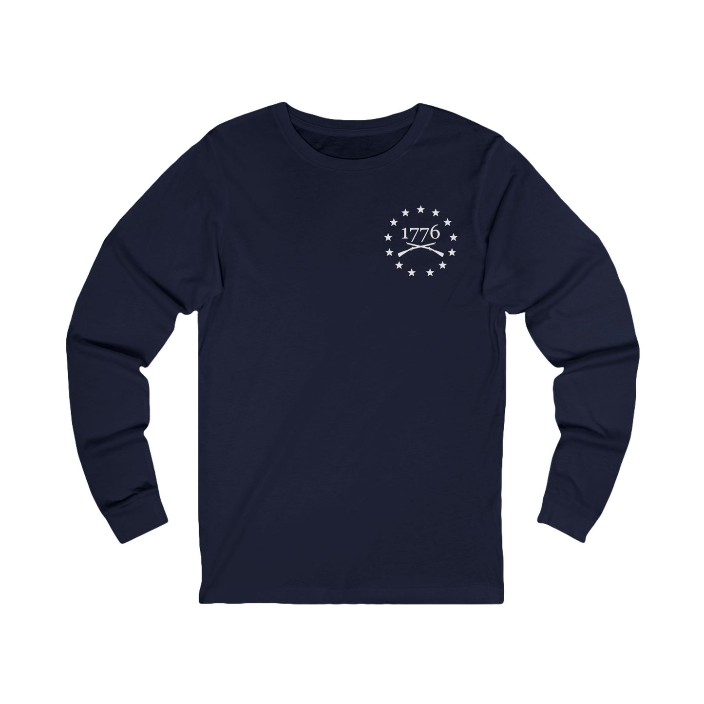 We The People 1776 Distressed American Flag Unisex Jersey Long Sleeve Tee