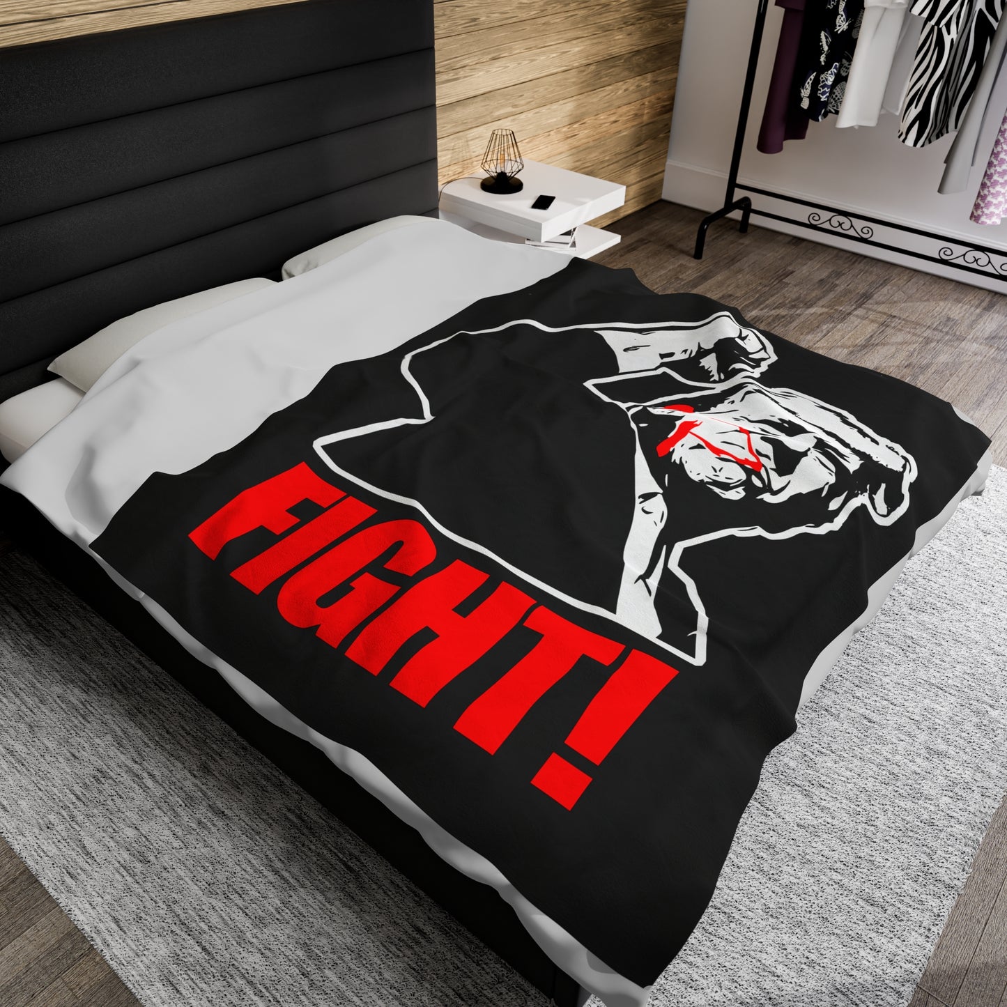 Trump FIGHT! Iconic Graphic Velveteen Plush Blanket