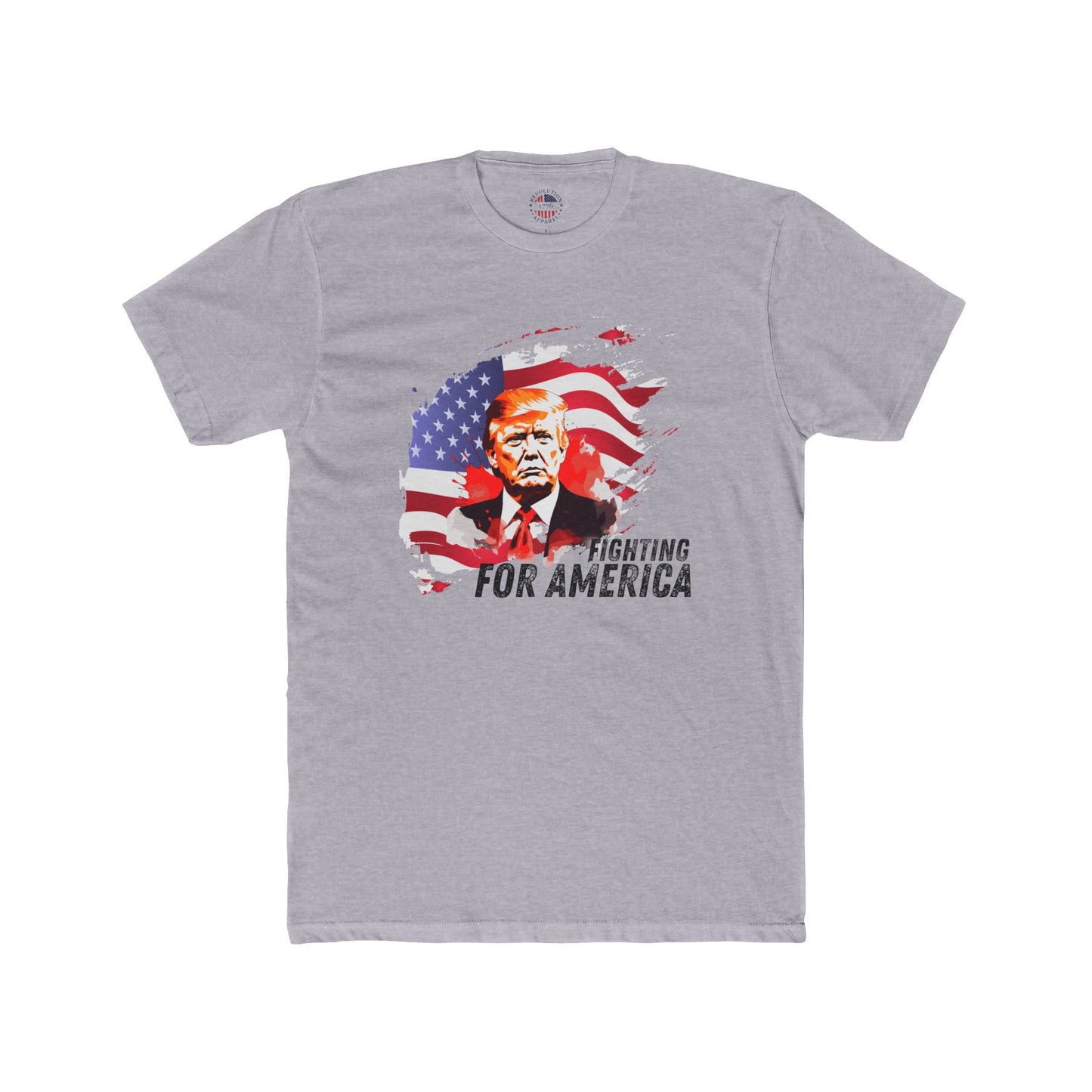 Trump - Fighting for America Cotton Crew Tee