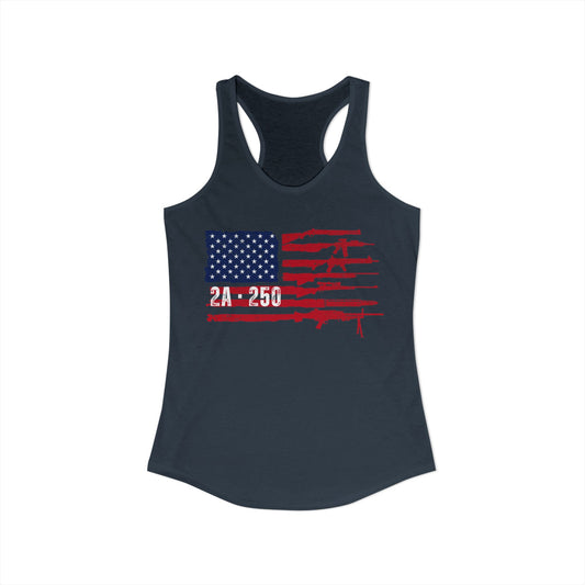 2A-250 Flag of Guns Women's Ideal Racerback Tank