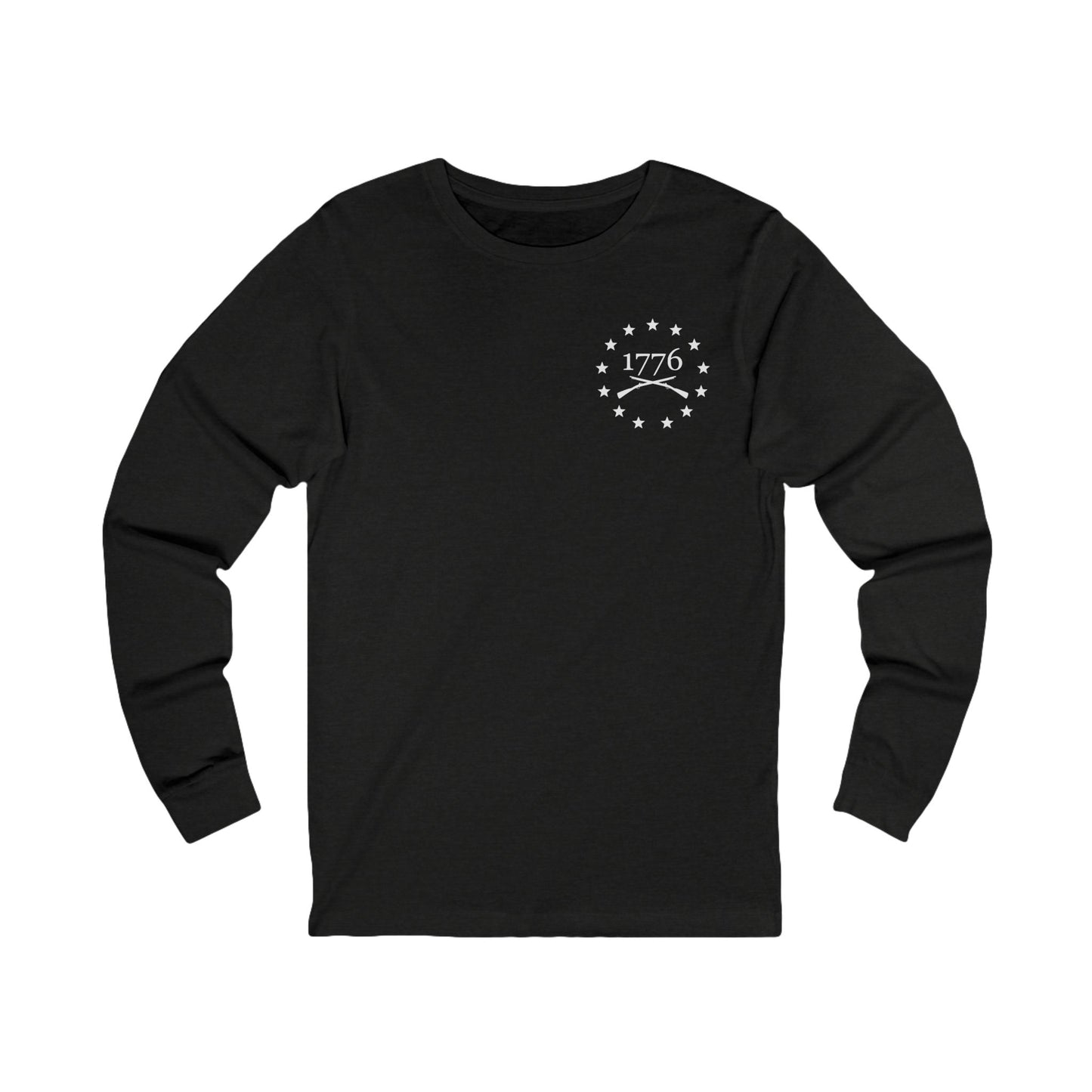 We The People 1776 Distressed American Flag Unisex Jersey Long Sleeve Tee