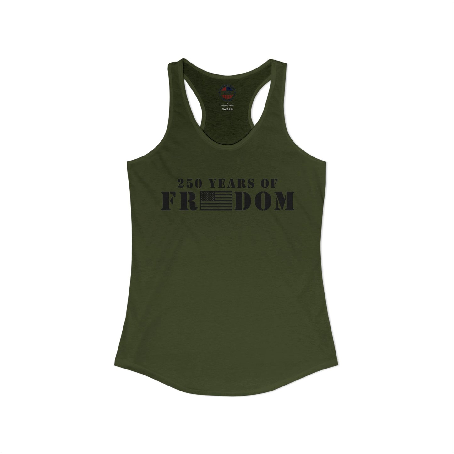 250 Years of Freedom Women's Ideal Racerback Tank