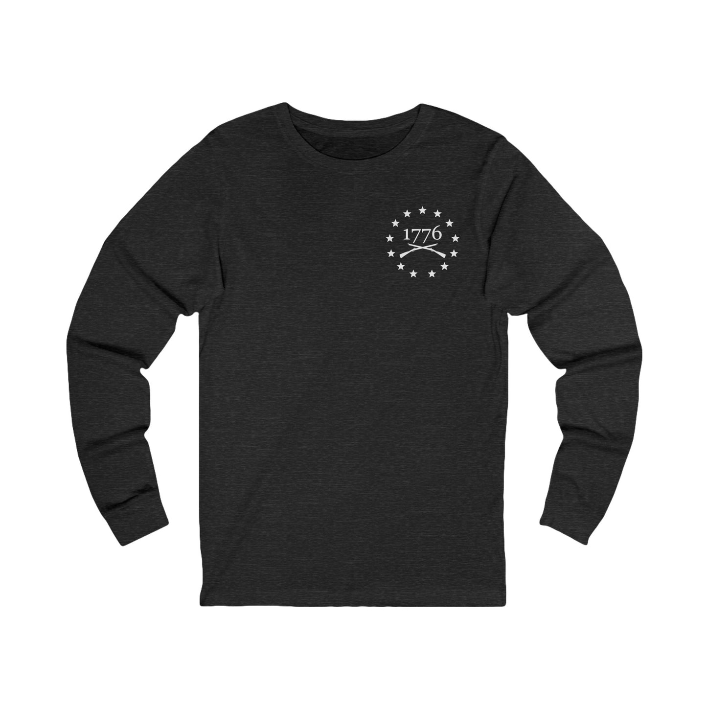 We The People 1776 Distressed American Flag Unisex Jersey Long Sleeve Tee