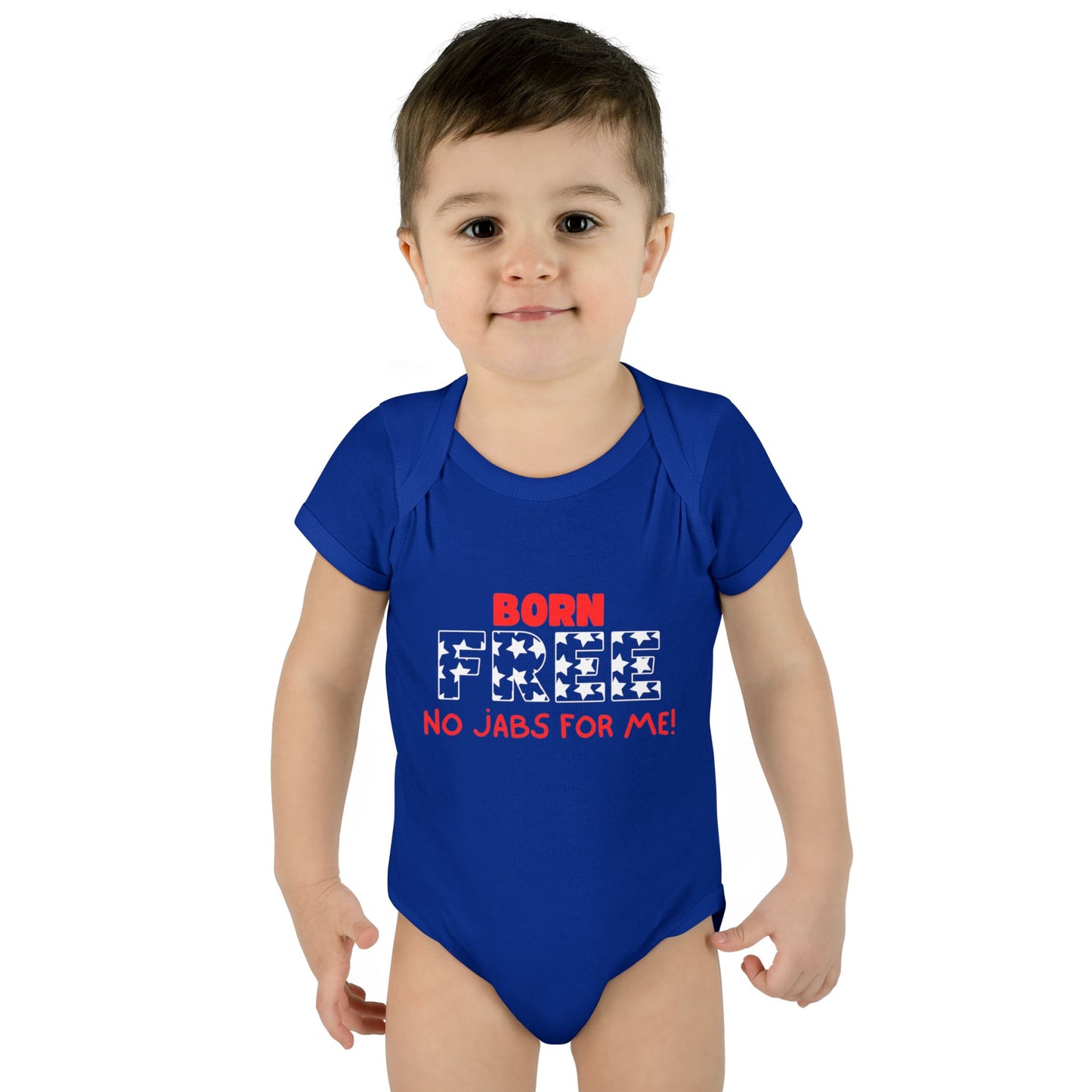 Born FREE, No Jabs For Me! Infant Baby Rib Bodysuit
