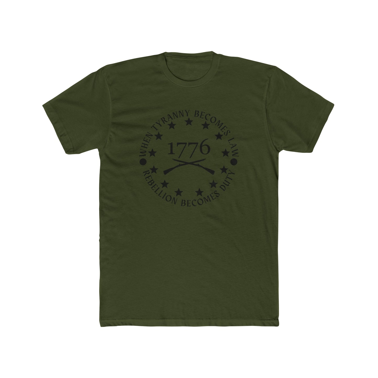 When Tyranny Becomes Law, Rebellion Becomes Duty Cotton Crew Tee