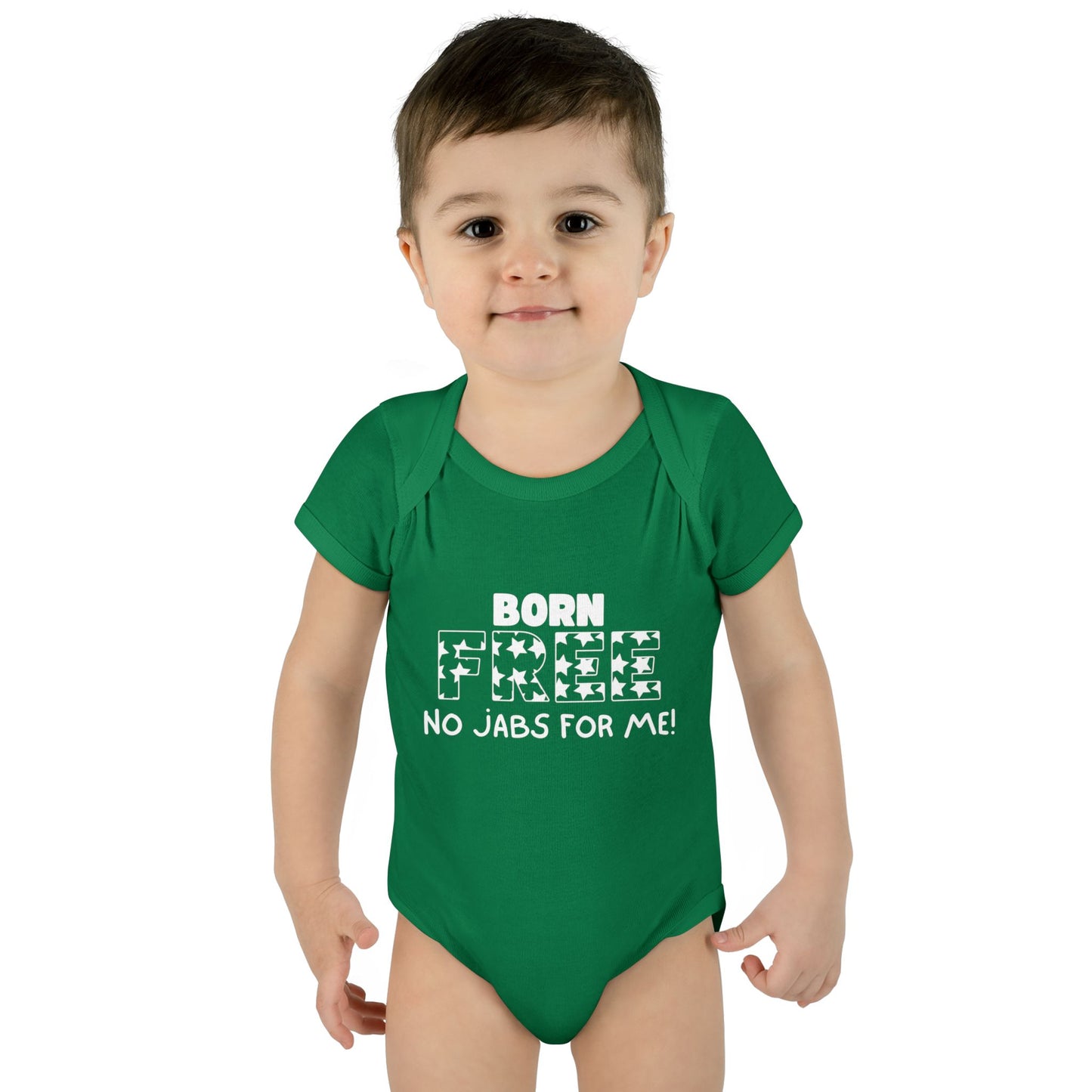 Born FREE, No Jabs For Me! Infant Baby Rib Bodysuit