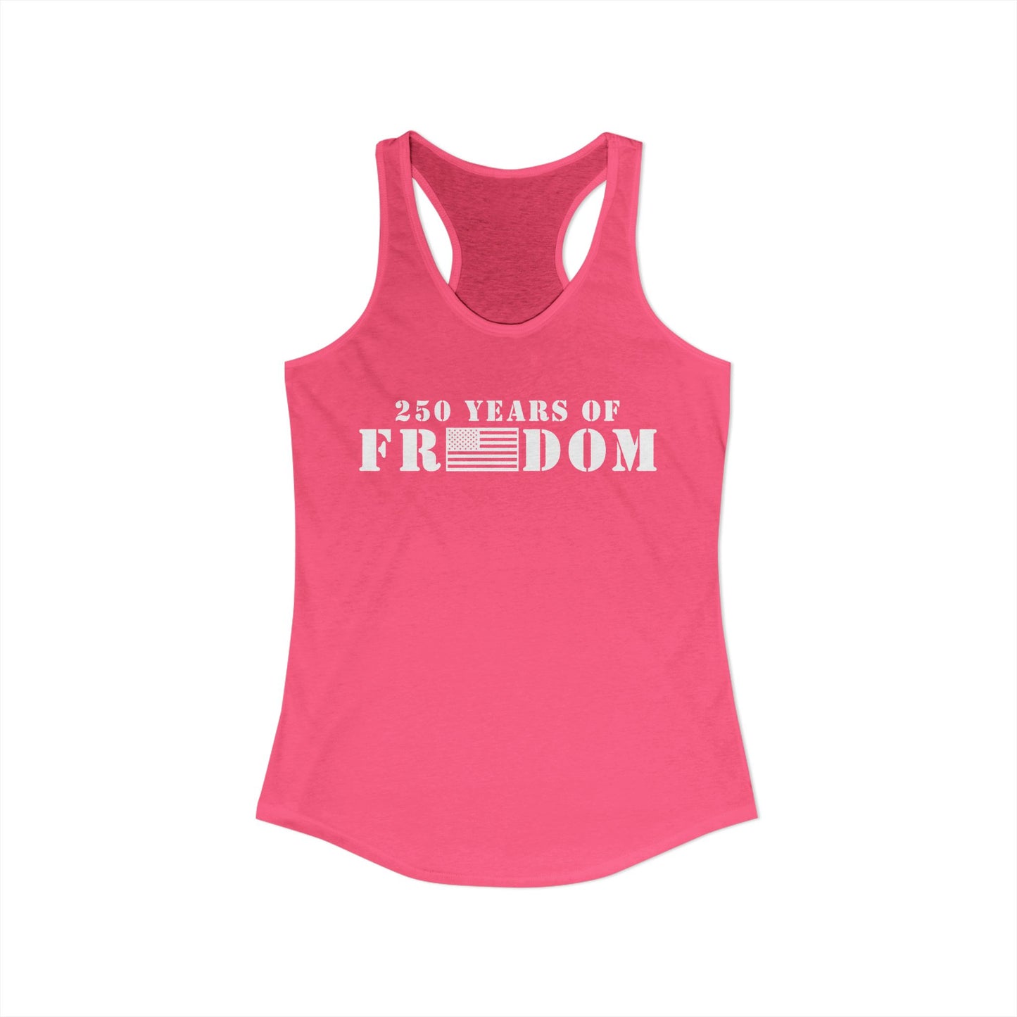 250 Years of Freedom Women's Ideal Racerback Tank