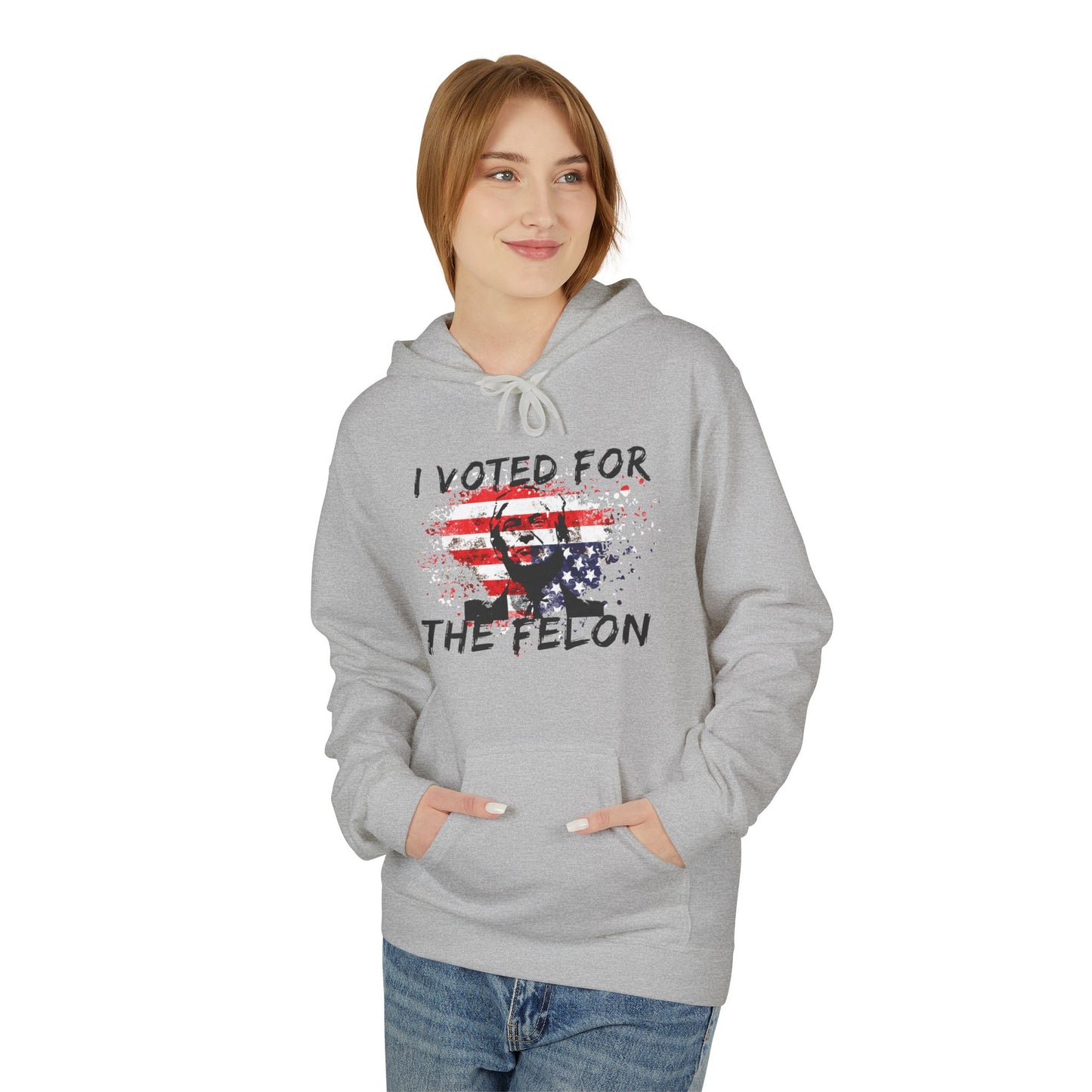 I Voted For The Felon Softstyle Fleece Hoodie