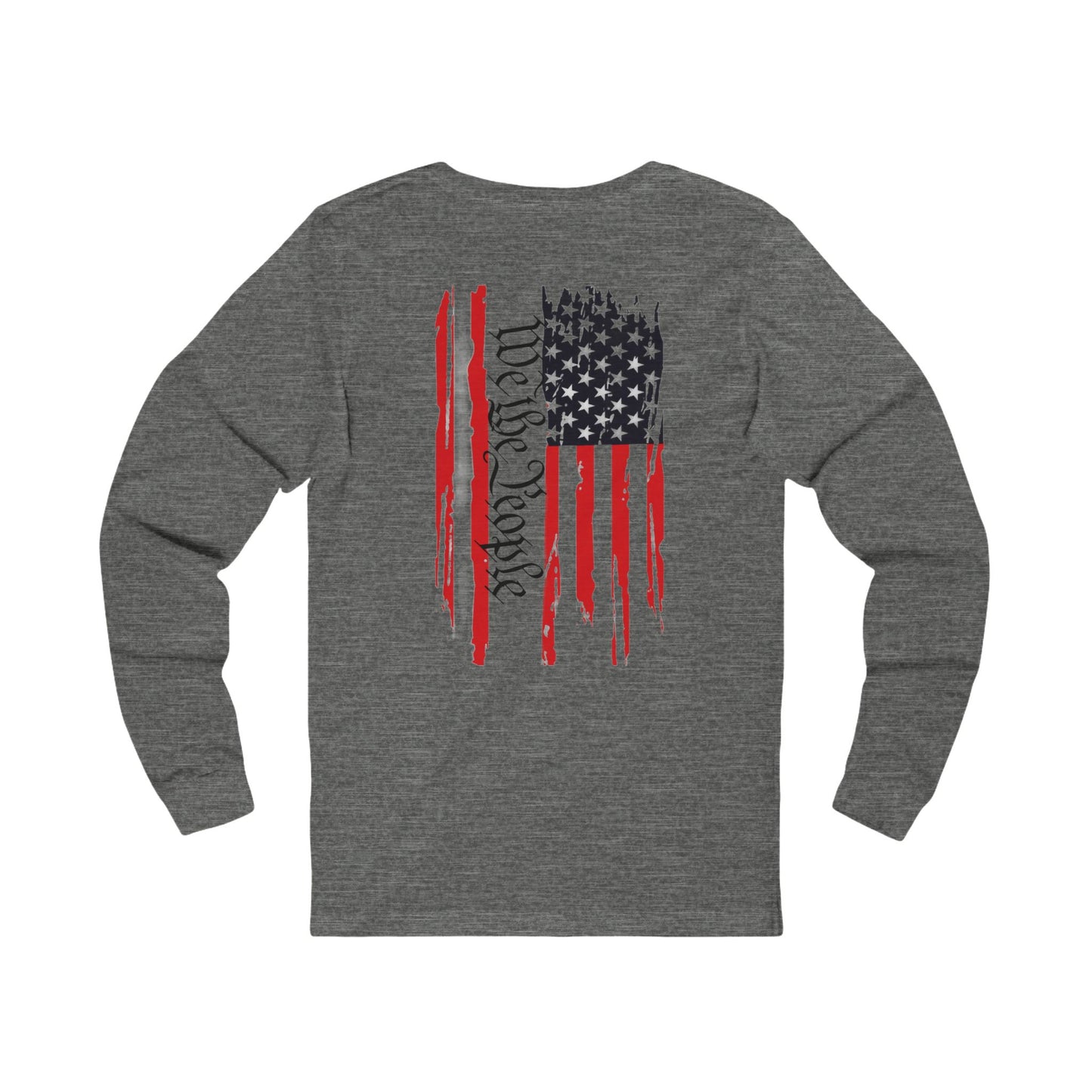 We The People 1776 Distressed American Flag Unisex Jersey Long Sleeve Tee