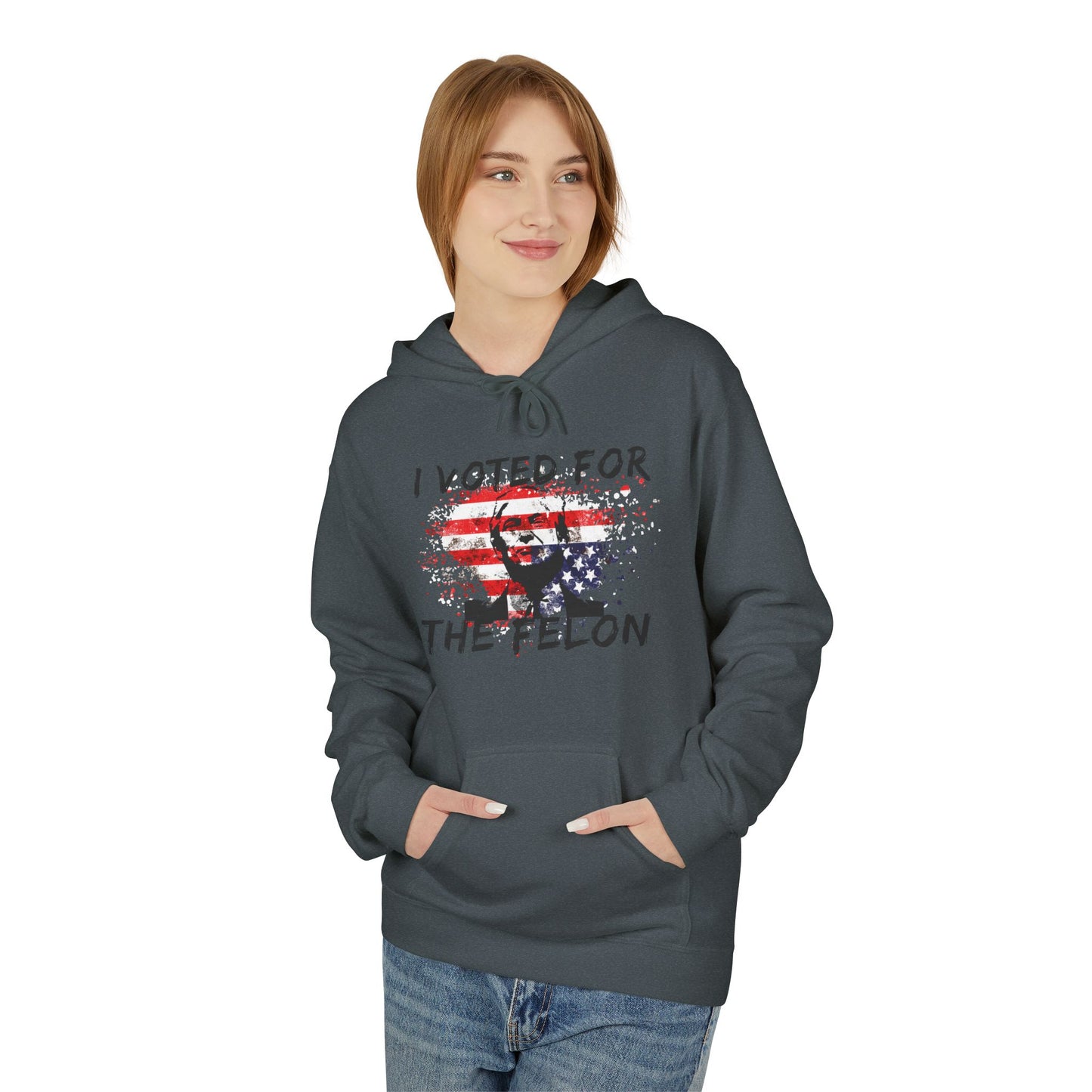 I Voted For The Felon Softstyle Fleece Hoodie