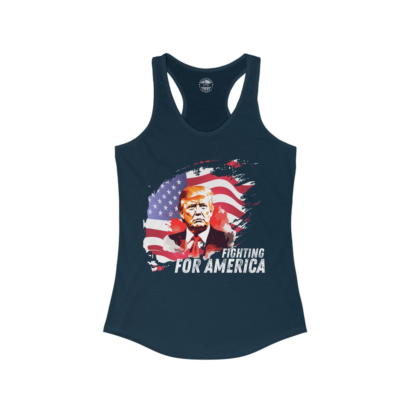 Trump - Fighting for America Women's Ideal Racerback Tank