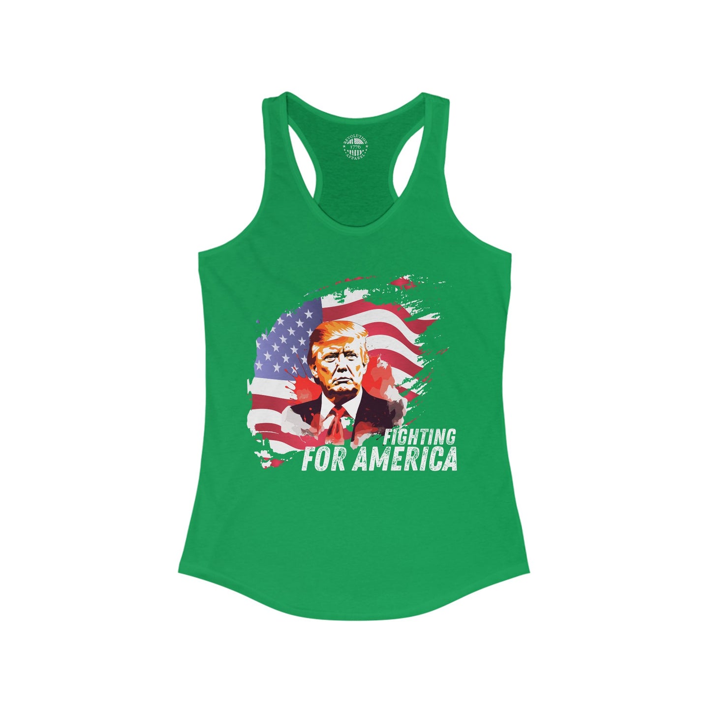 Trump - Fighting for America Women's Ideal Racerback Tank