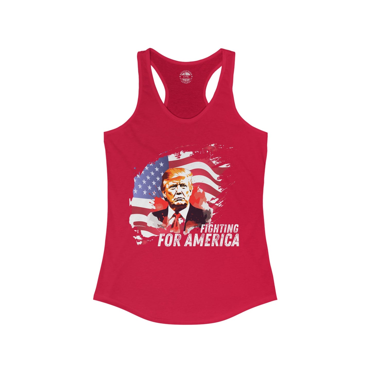 Trump - Fighting for America Women's Ideal Racerback Tank