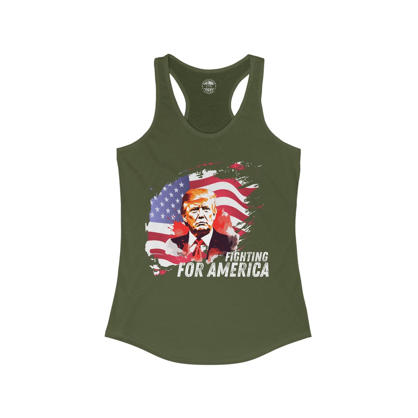 Trump - Fighting for America Women's Ideal Racerback Tank