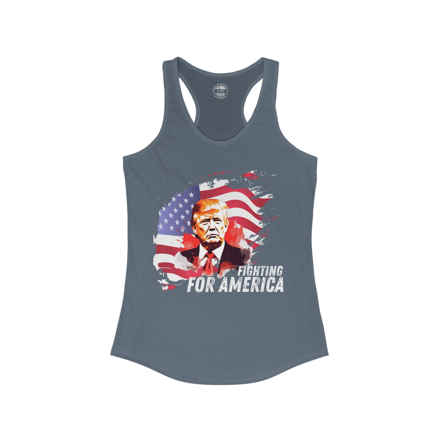 Trump - Fighting for America Women's Ideal Racerback Tank