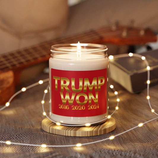 Trump Won Scented Soy Candle - 9oz Political Candle for Home Decor & Gifts