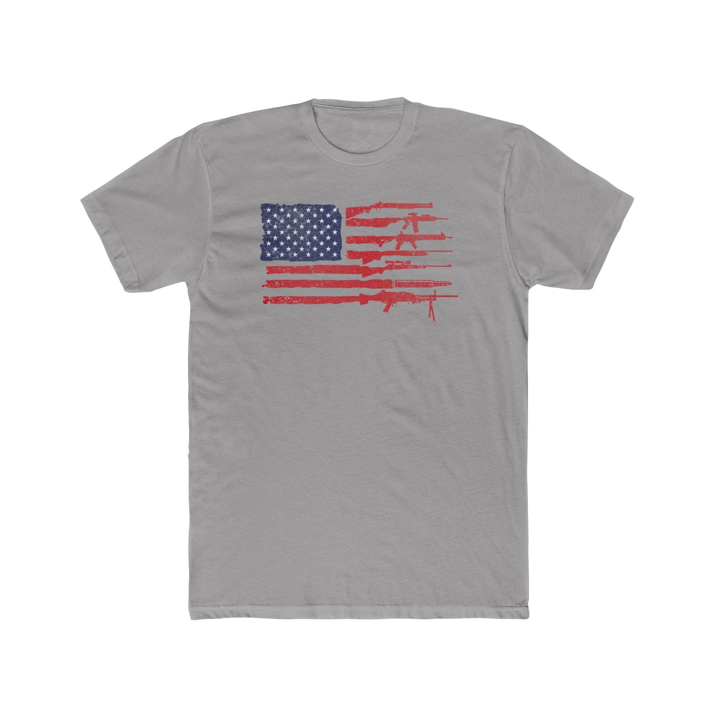 Flag of Guns, Red White & Blue Cotton Crew Tee