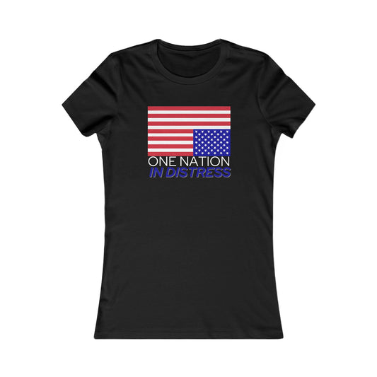 One Nation In Distress Women's Favorite Tee Clearance