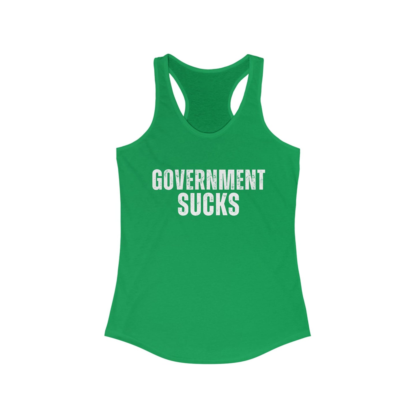 Government Sucks Women's Ideal Racerback Tank