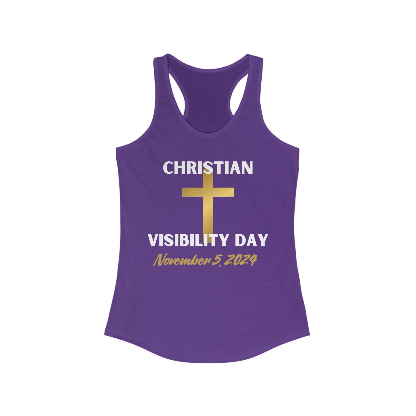 Christian Visiblity Day Women's Ideal Racerback Tank Clearance