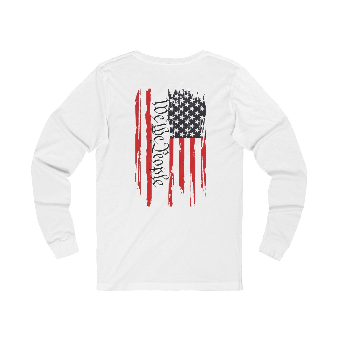 We The People 1776 Distressed American Flag Unisex Jersey Long Sleeve Tee