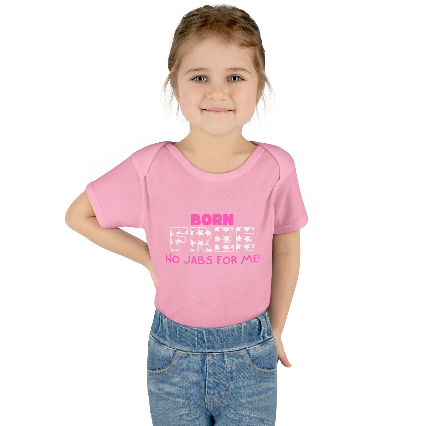Born FREE, No Jabs For Me! Infant Baby Rib Bodysuit