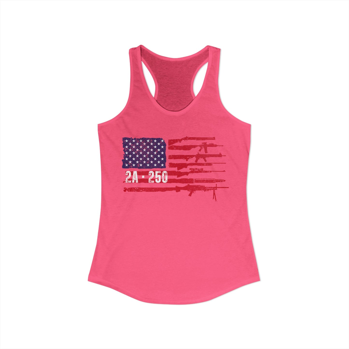 2A-250 Flag of Guns Women's Ideal Racerback Tank