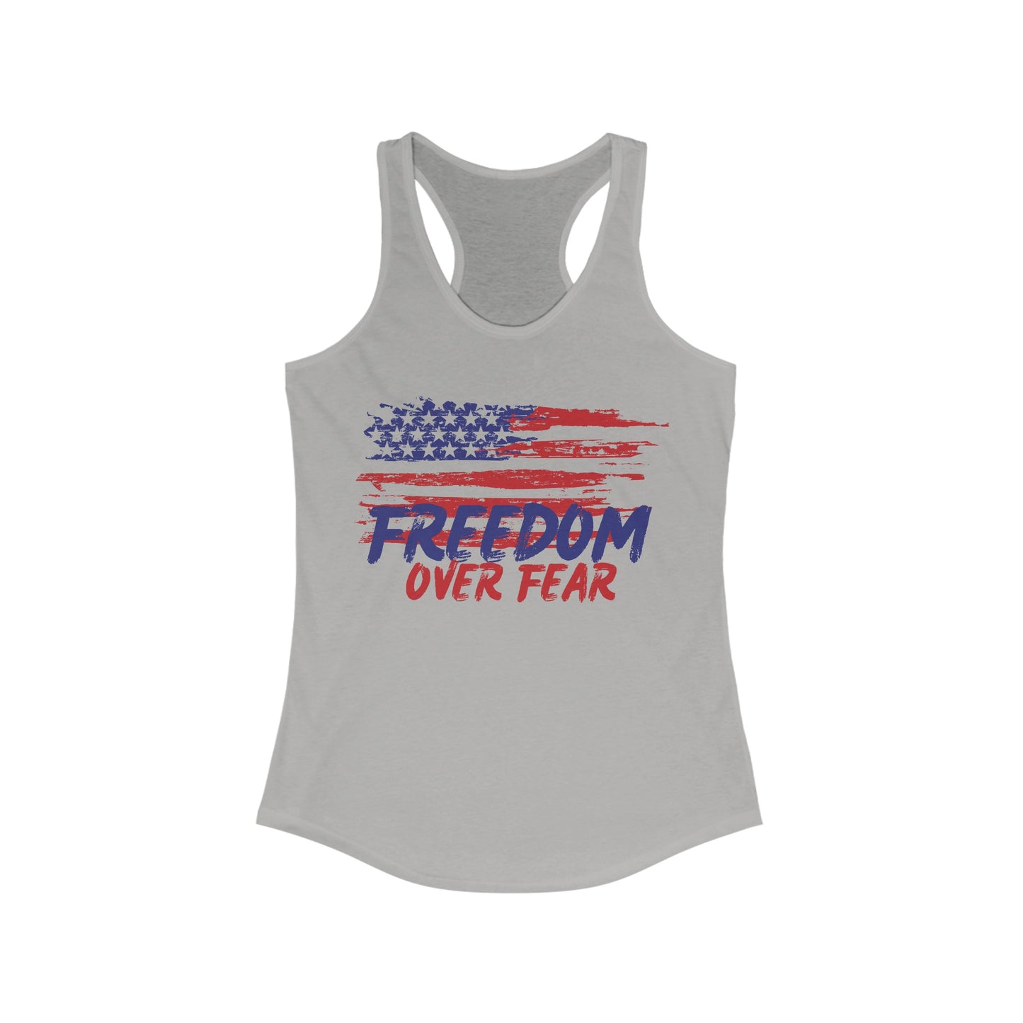 Freedom Over Fear Women's Ideal Racerback Tank