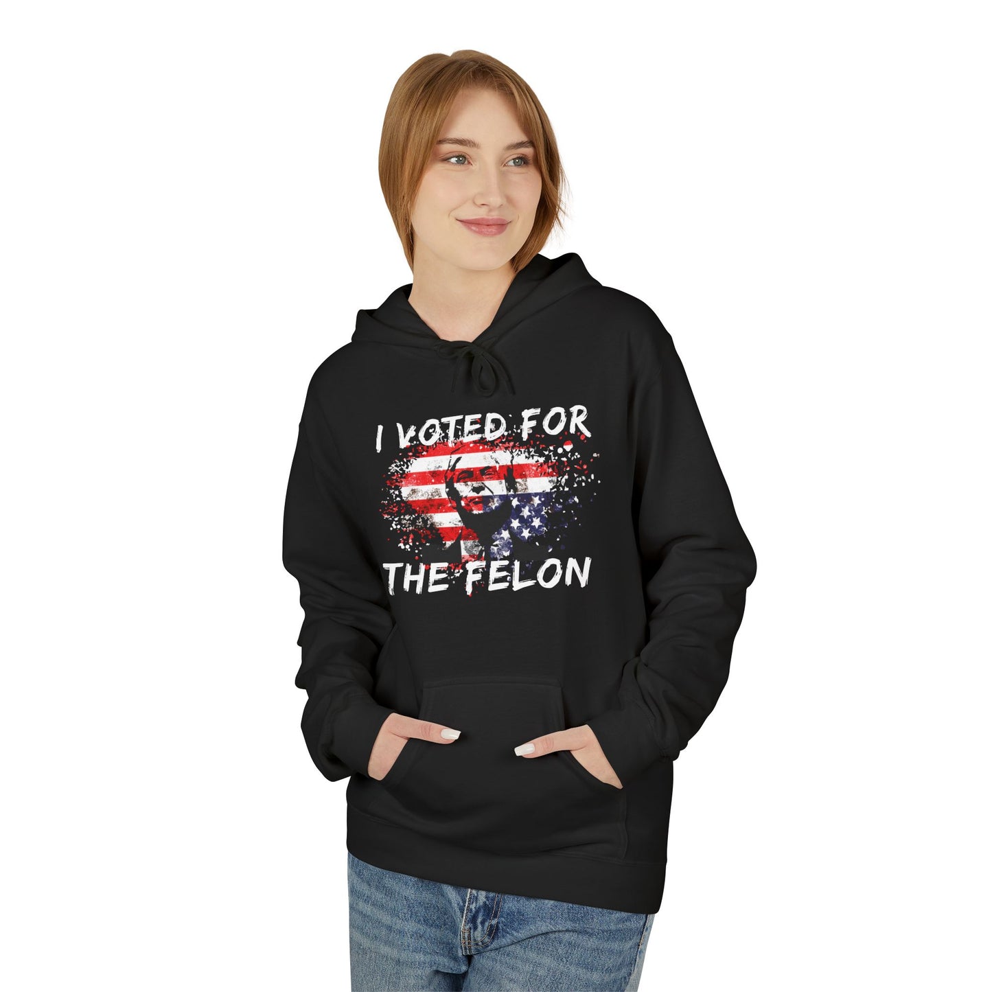 I Voted For The Felon Softstyle Fleece Hoodie
