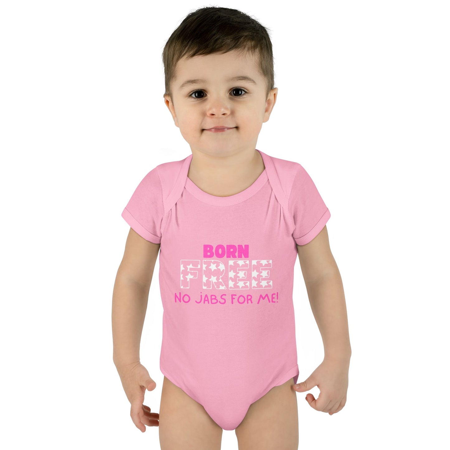 Born FREE, No Jabs For Me! Infant Baby Rib Bodysuit