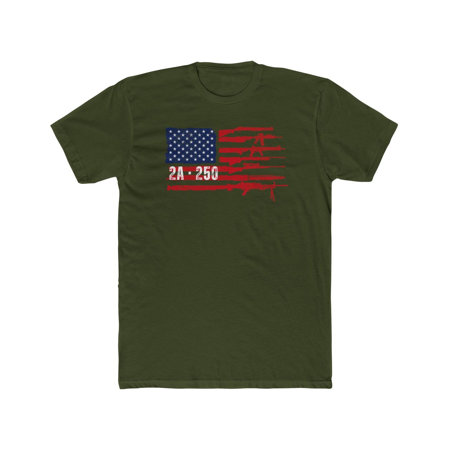 2A-250 Flag of Guns Cotton Crew Tee