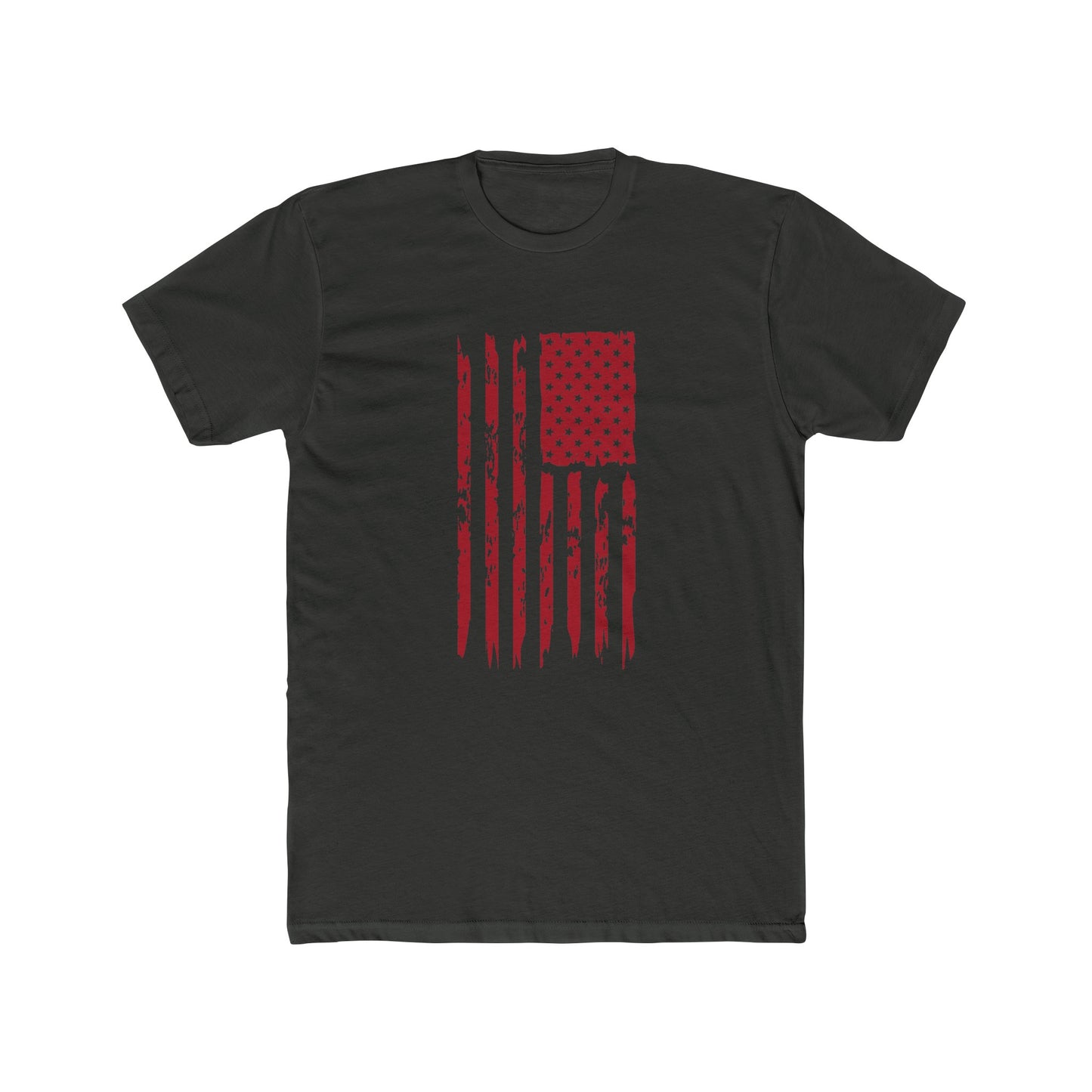 US Flag- Red Cotton Crew Tee