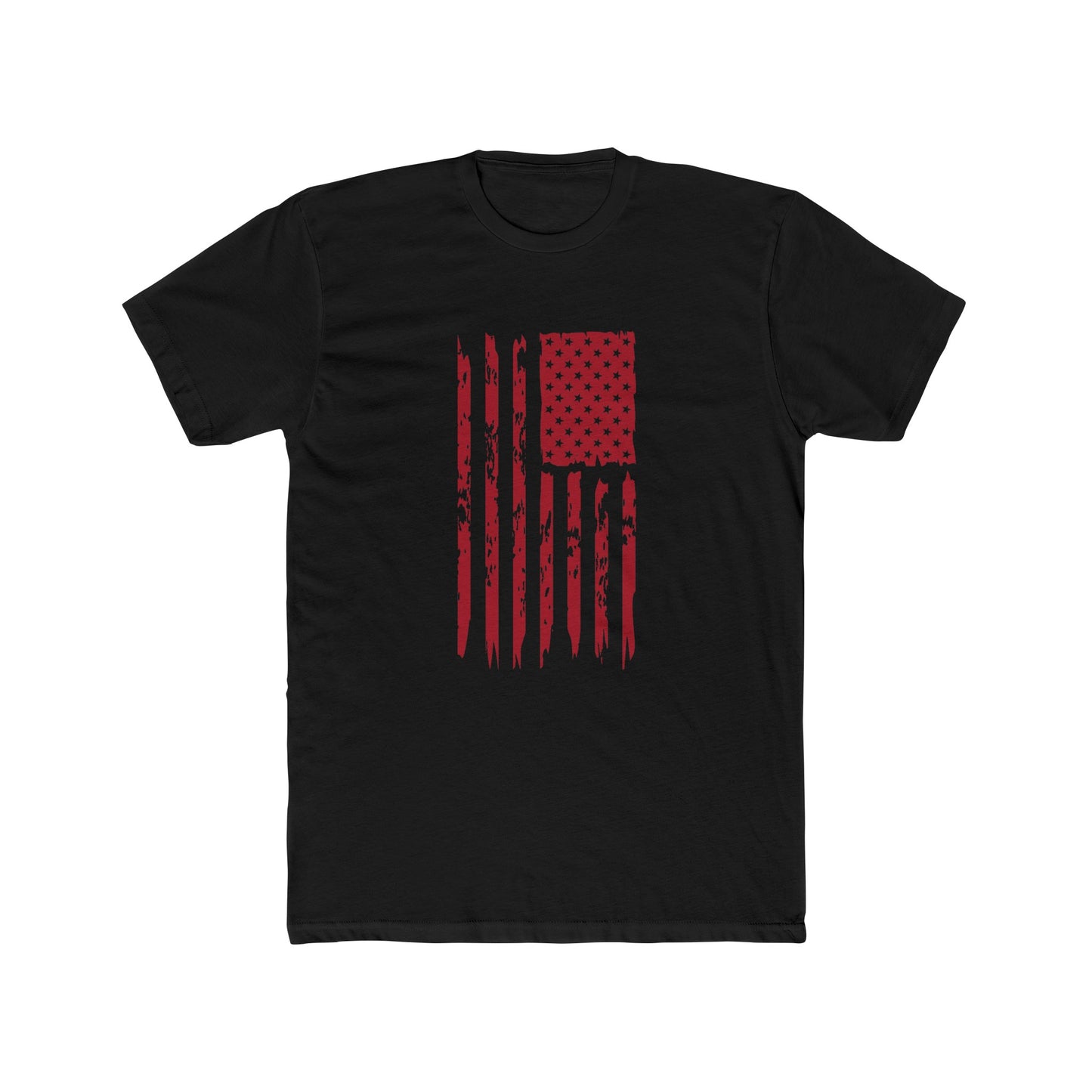 US Flag- Red Cotton Crew Tee