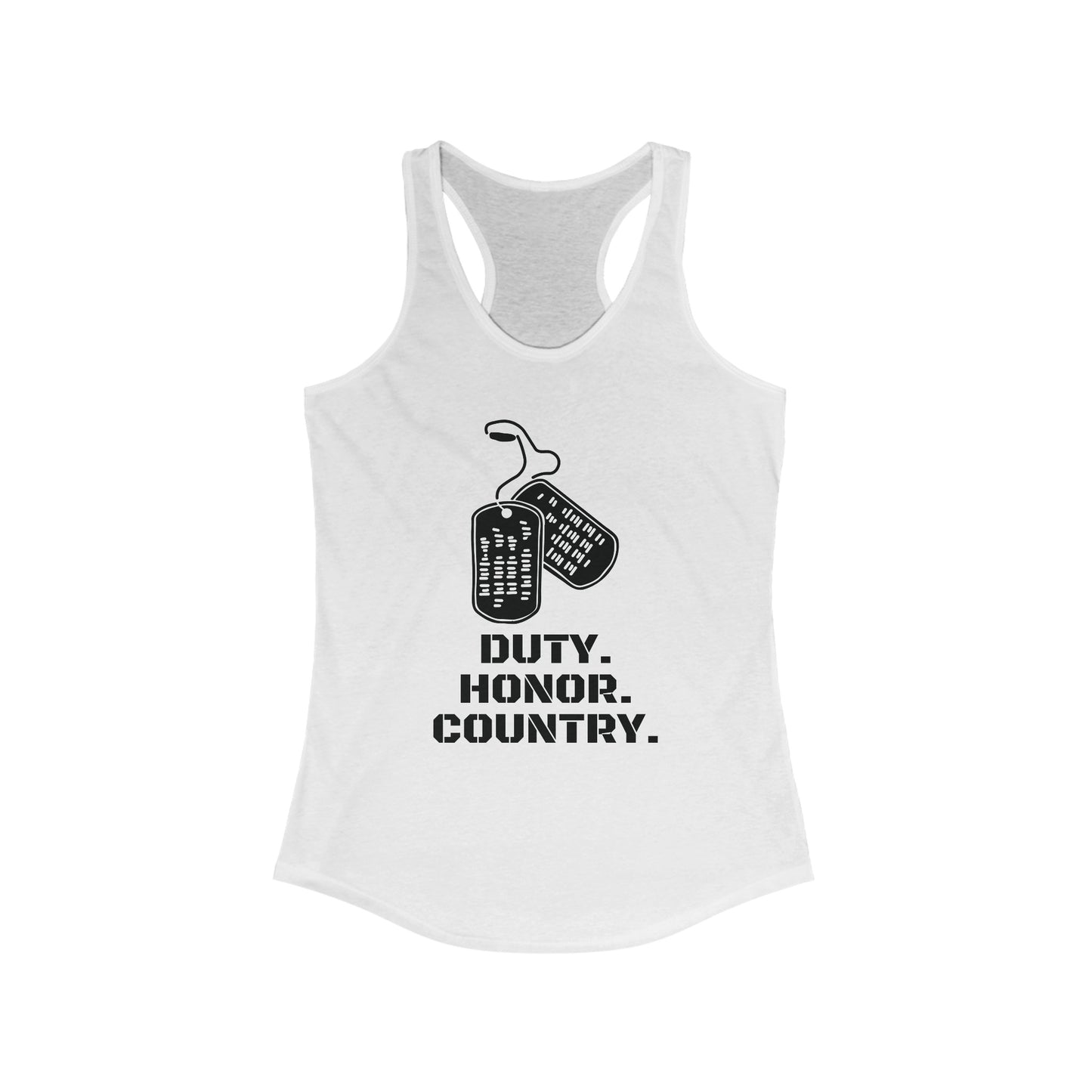 Duty-Honor-Country Women's Ideal Racerback Tank
