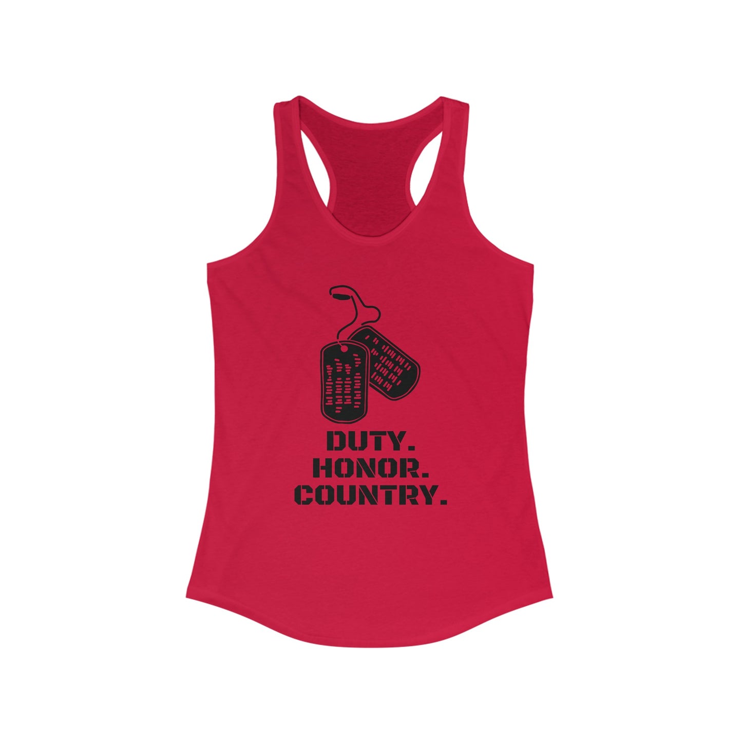 Duty-Honor-Country Women's Ideal Racerback Tank