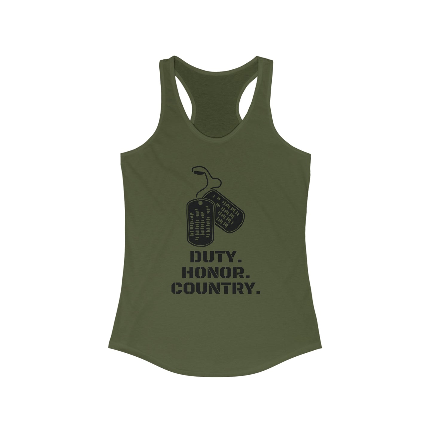 Duty-Honor-Country Women's Ideal Racerback Tank
