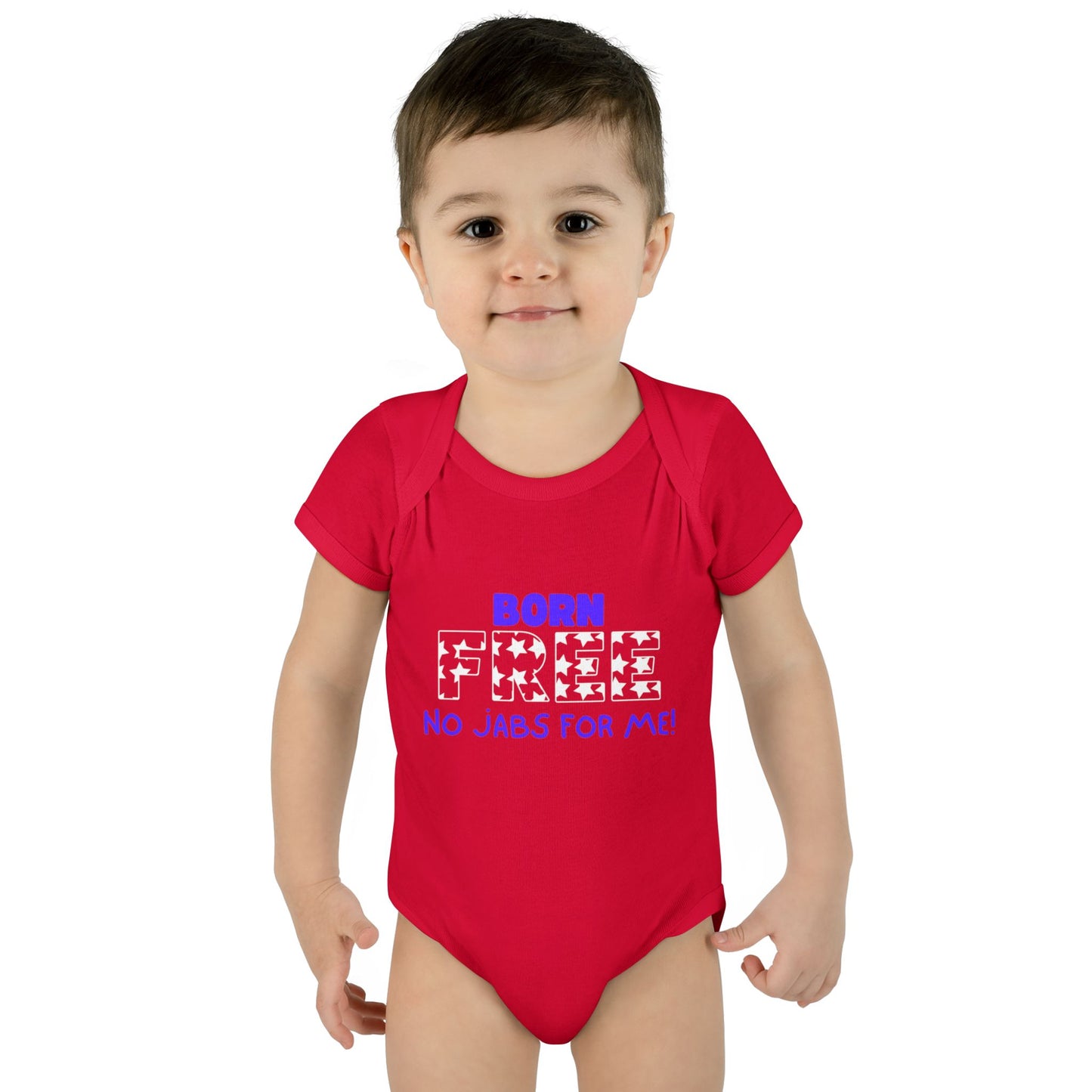Born FREE, No Jabs For Me! Infant Baby Rib Bodysuit