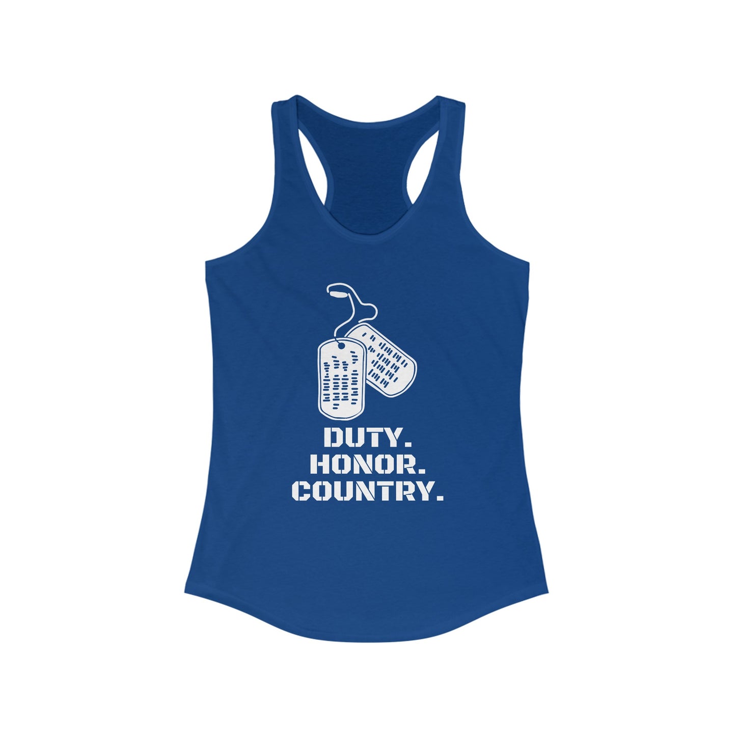 Duty-Honor-Country Women's Ideal Racerback Tank