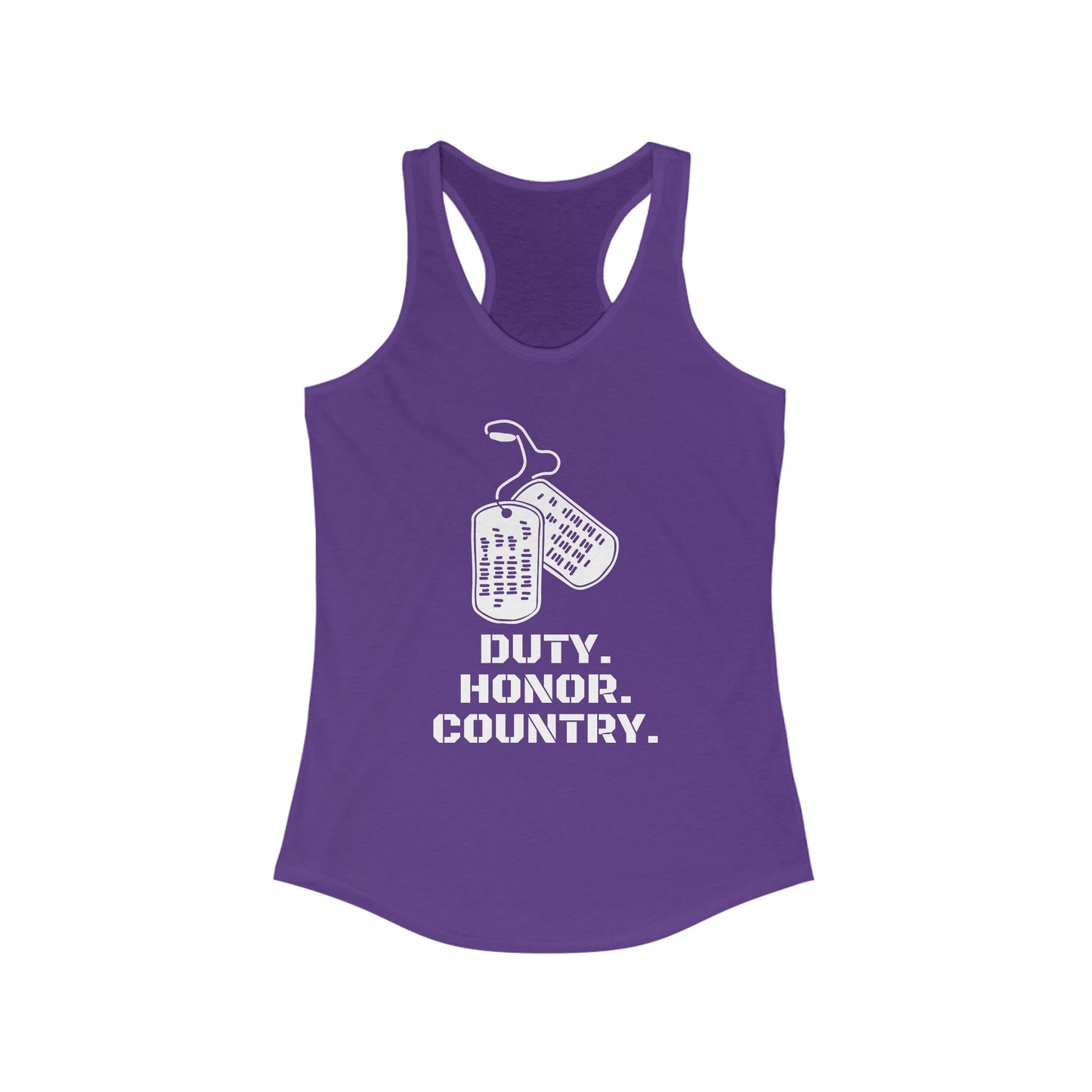 Duty-Honor-Country Women's Ideal Racerback Tank