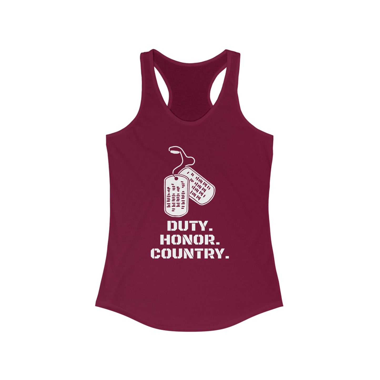 Duty-Honor-Country Women's Ideal Racerback Tank