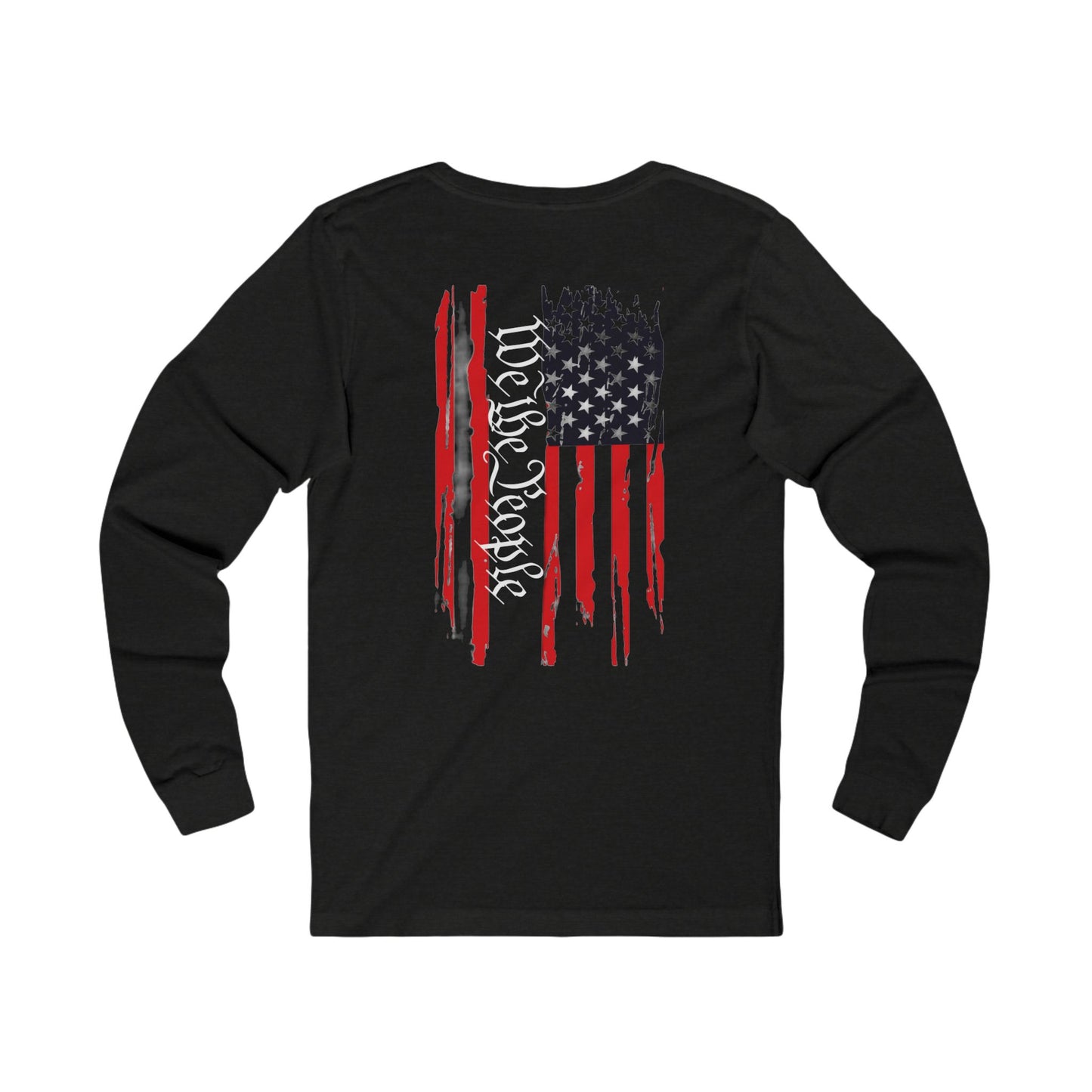 We The People 1776 Distressed American Flag Unisex Jersey Long Sleeve Tee