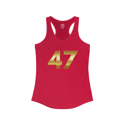 47 Trump Gold Women's Ideal Racerback Tank