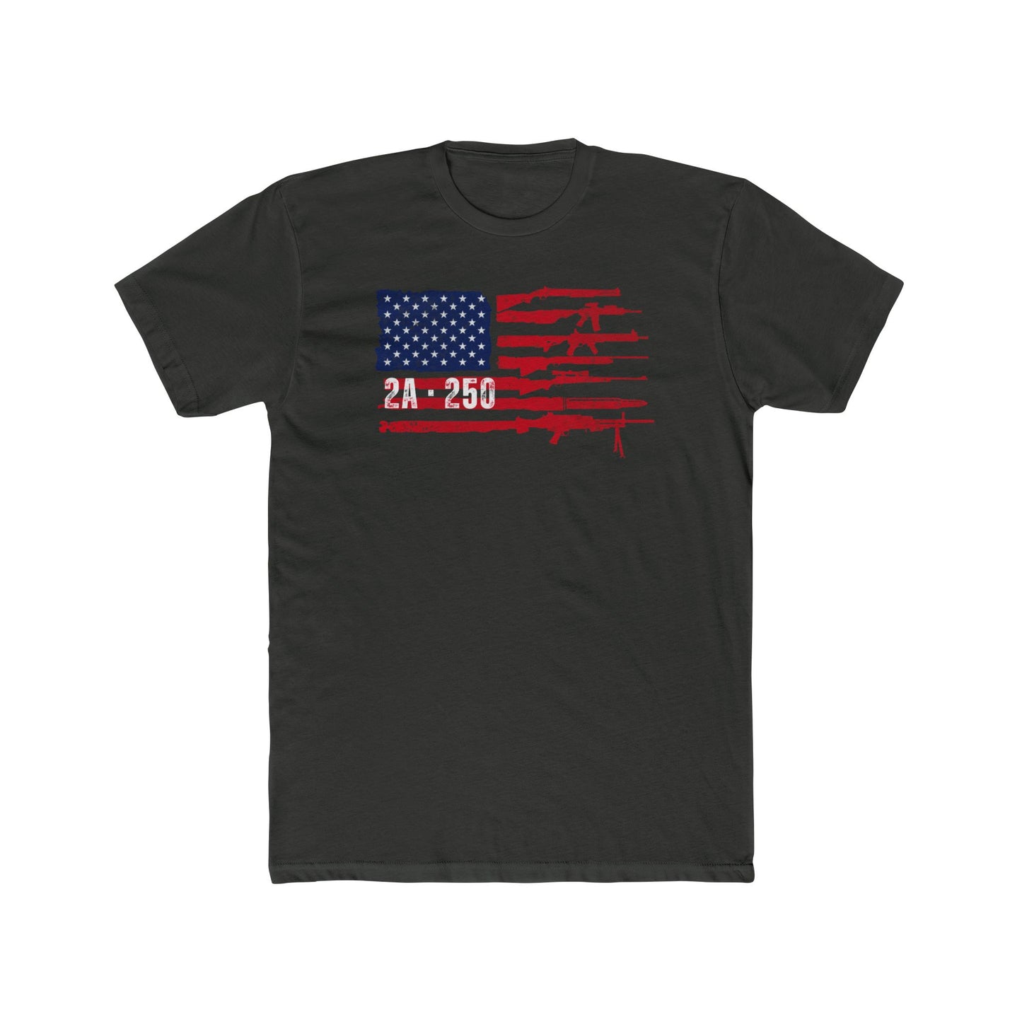 2A-250 Flag of Guns Cotton Crew Tee