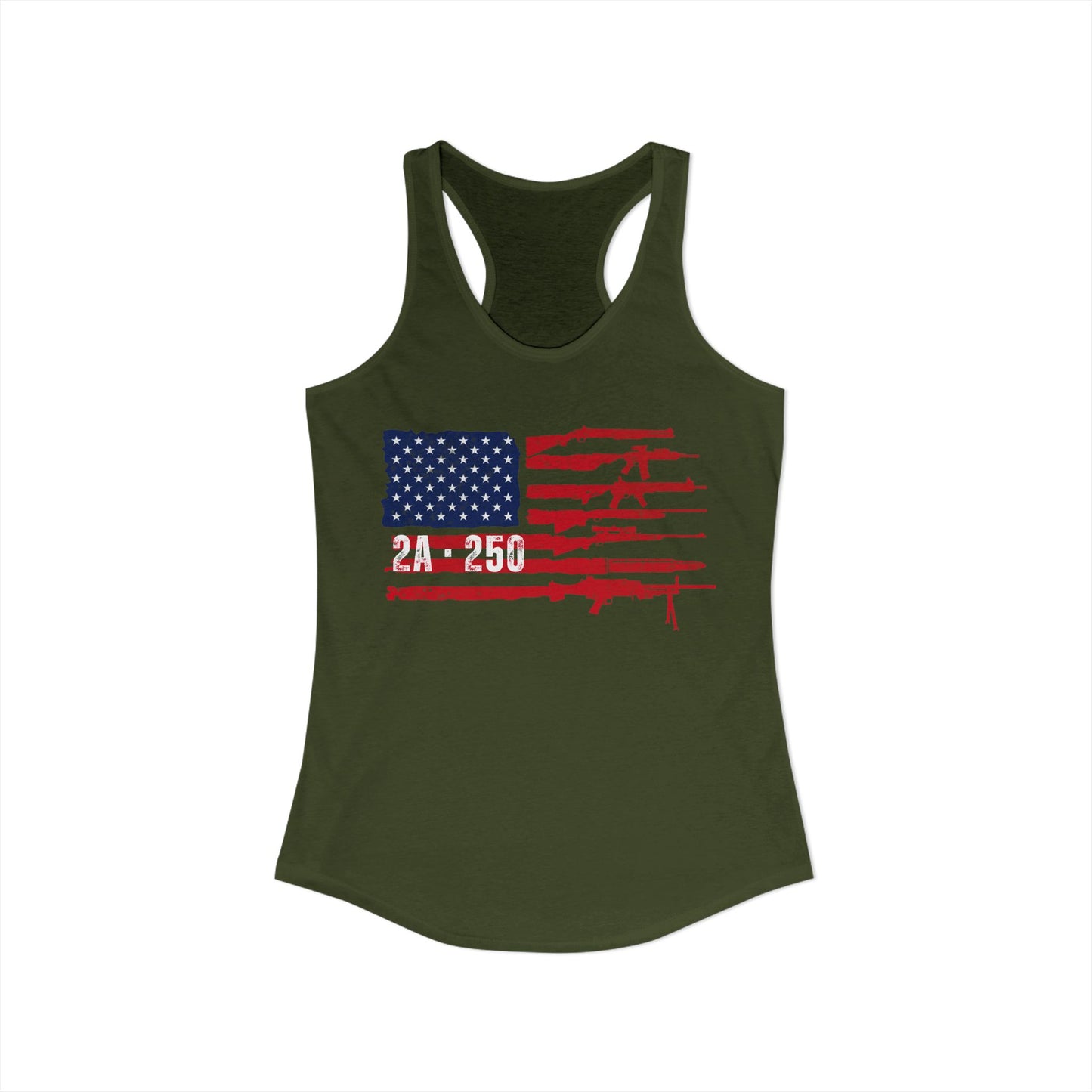 2A-250 Flag of Guns Women's Ideal Racerback Tank